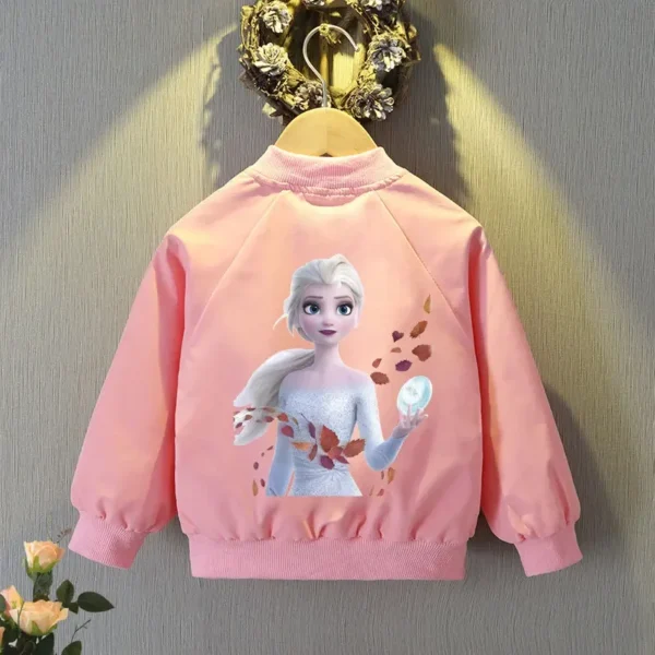 Baby Girls Spring Autumn Frozen Jacket Coats Clothes Little Girls Cartoon Elsa Anna With Hooded Collar Sweatshirt Kids Clothing - Image 6