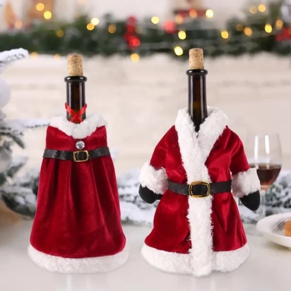 Christmas Wine Bottle Cover Merry Christmas Decorations For Home 2024 Christmas Ornament Xmas Navidad Natal Gifts New Year 2025 - Image 3